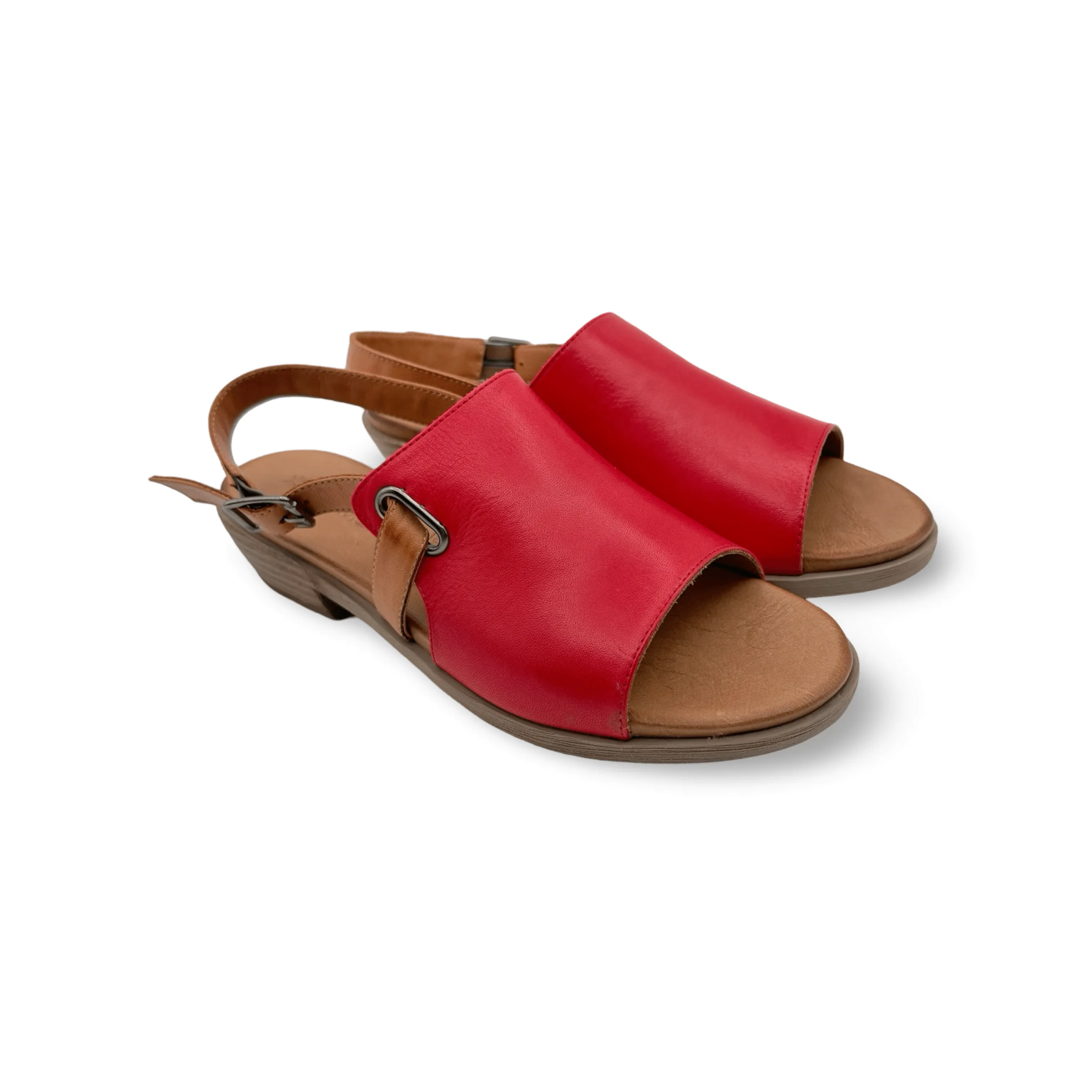 Jude Red Leather Sandal