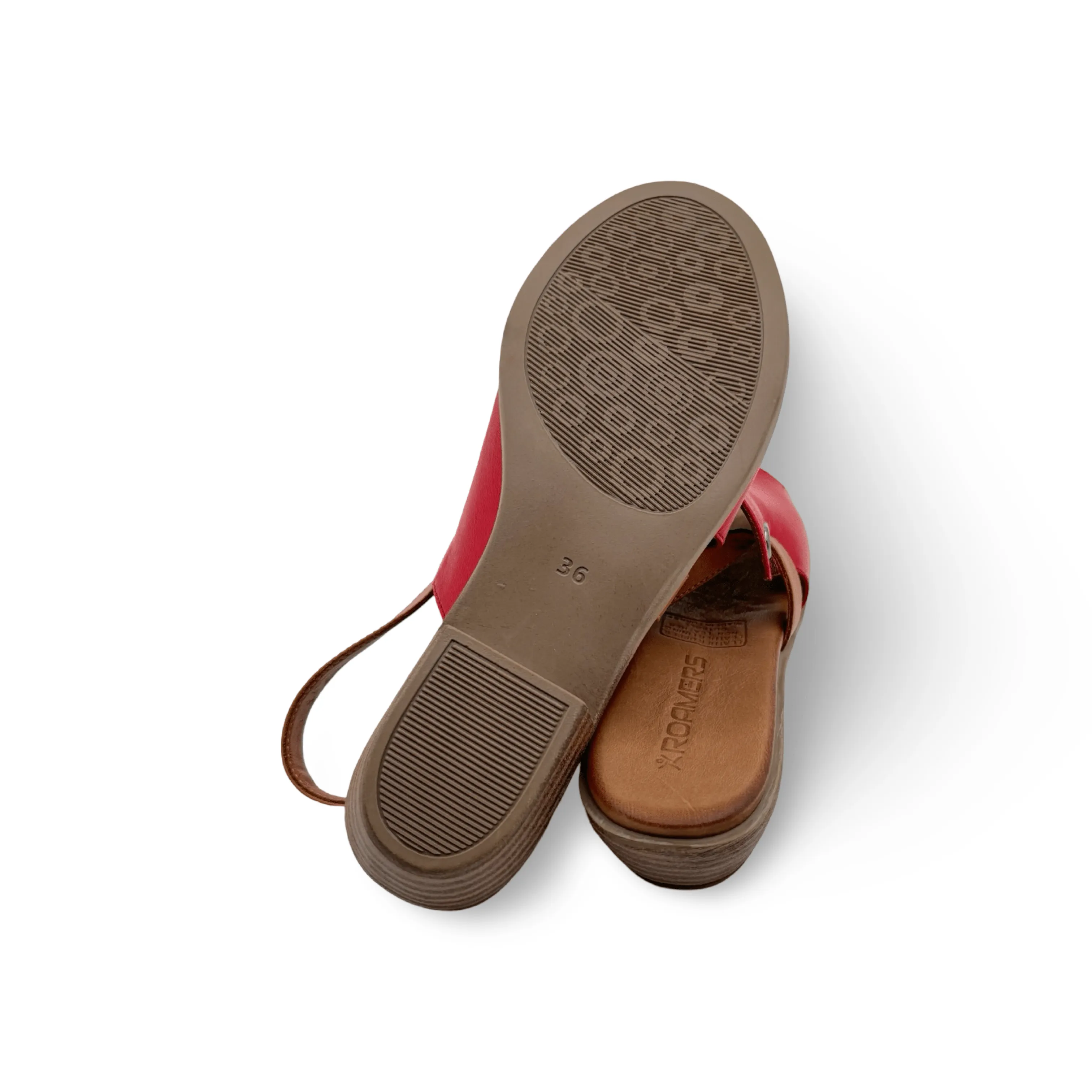 Jude Red Leather Sandal