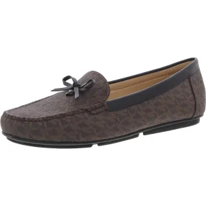 Juliette Womens Printed Faux Leather Moccasins