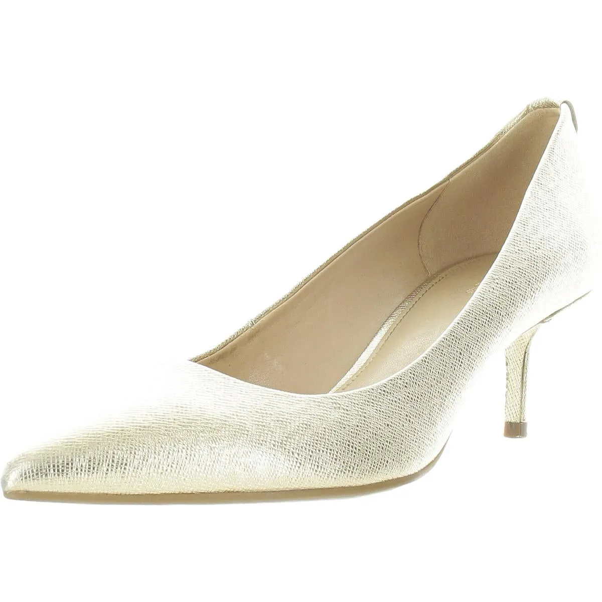 June Flex Womens Chain Leather Ballet Flats