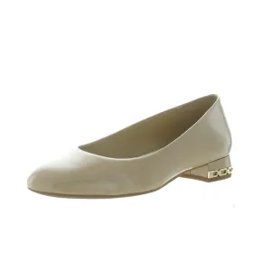 June Flex Womens Chain Leather Ballet Flats