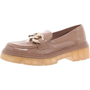KAHLOW Womens Lugged Sole Patent Leather Loafers