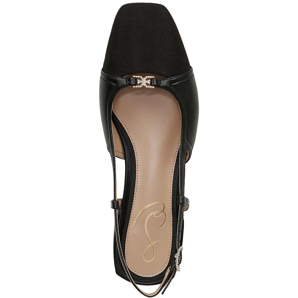 Kara Womens Leather Ankle Strap Slingbacks