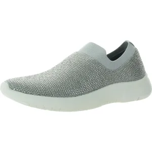 Karen Womens Rhinestone Man Made Slip-On Sneakers