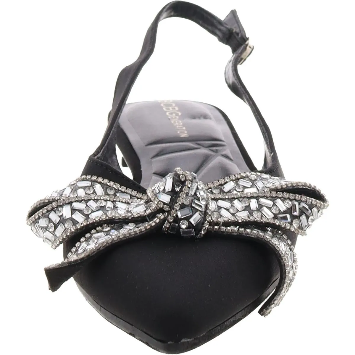 Katly Womens Satin Bow Slingbacks