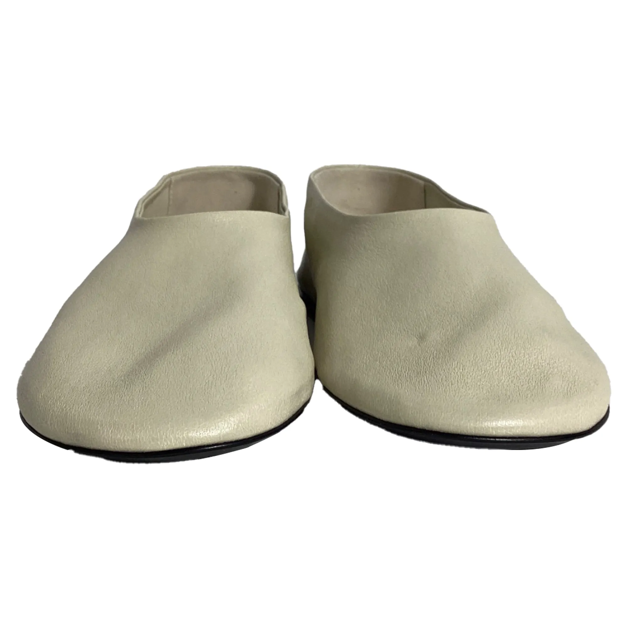 Khaite The Marcy Ballet Flats in White Leather