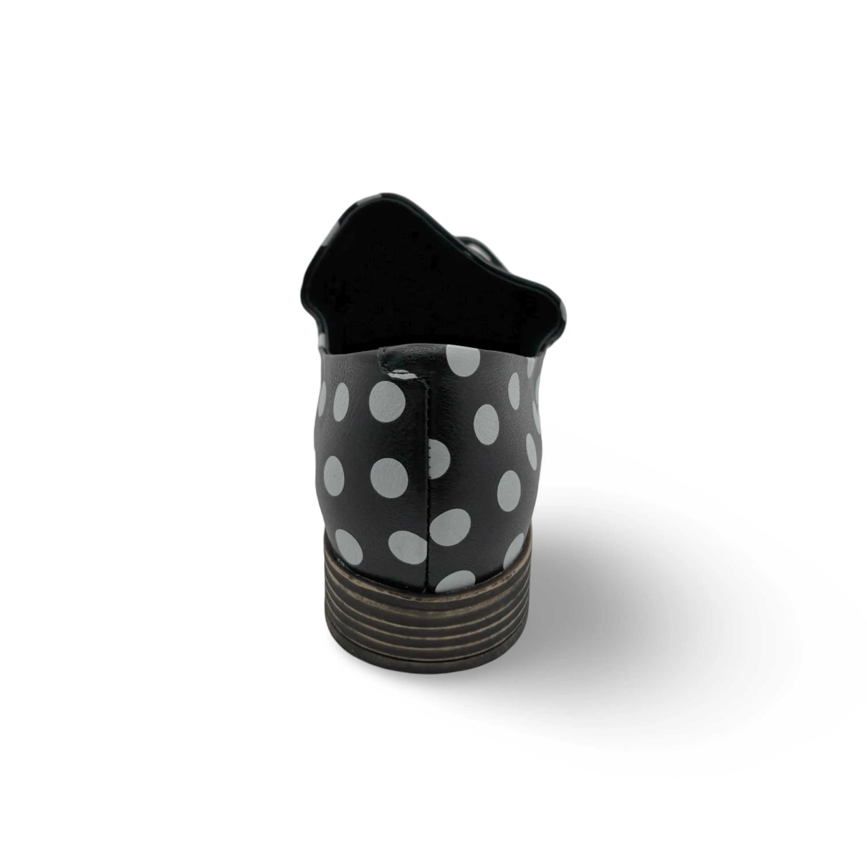Kotty Black/White Spot Flat