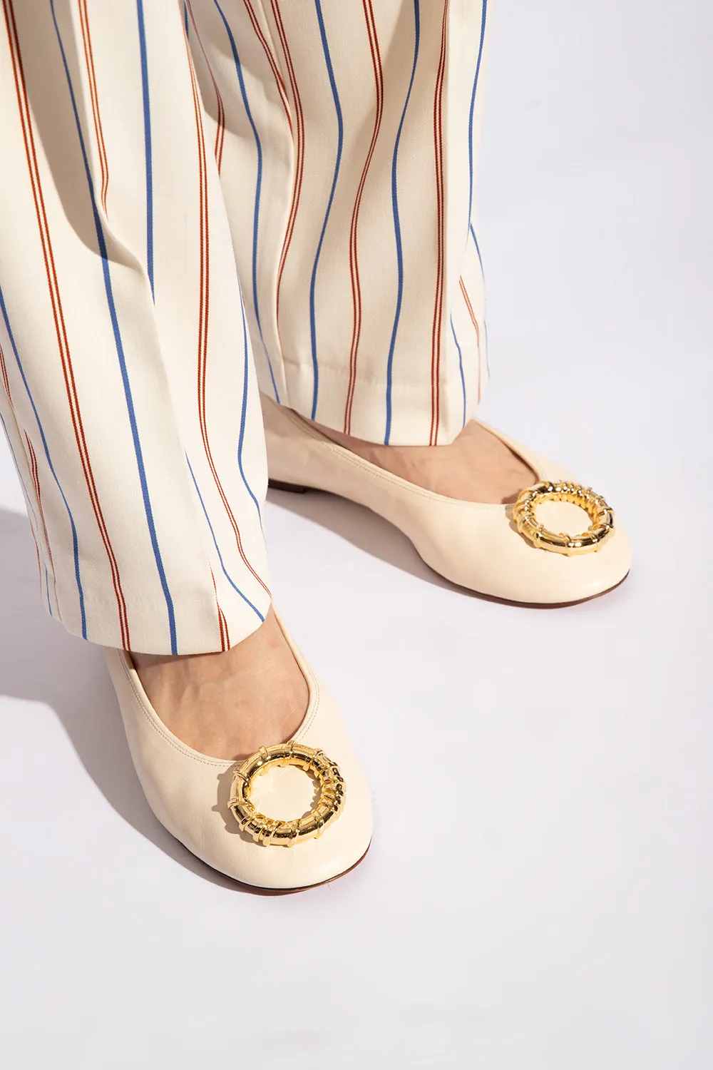 Lanvin Melodie Leather Ballet Flats