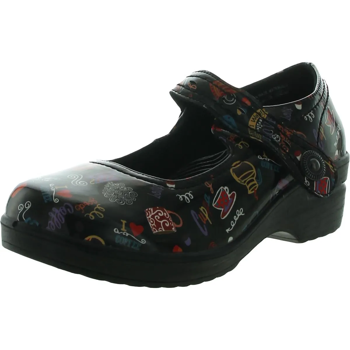 Let See Womens Faux Leather Slip On Clogs