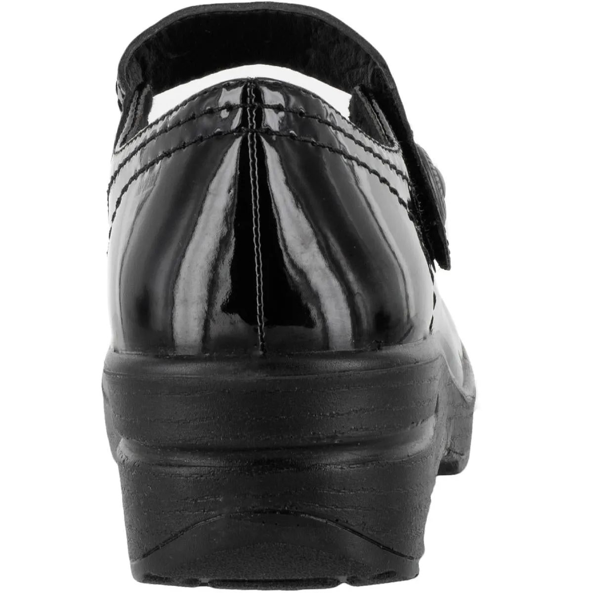 Let See Womens Faux Leather Slip On Clogs