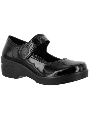 Let See Womens Faux Leather Slip On Clogs