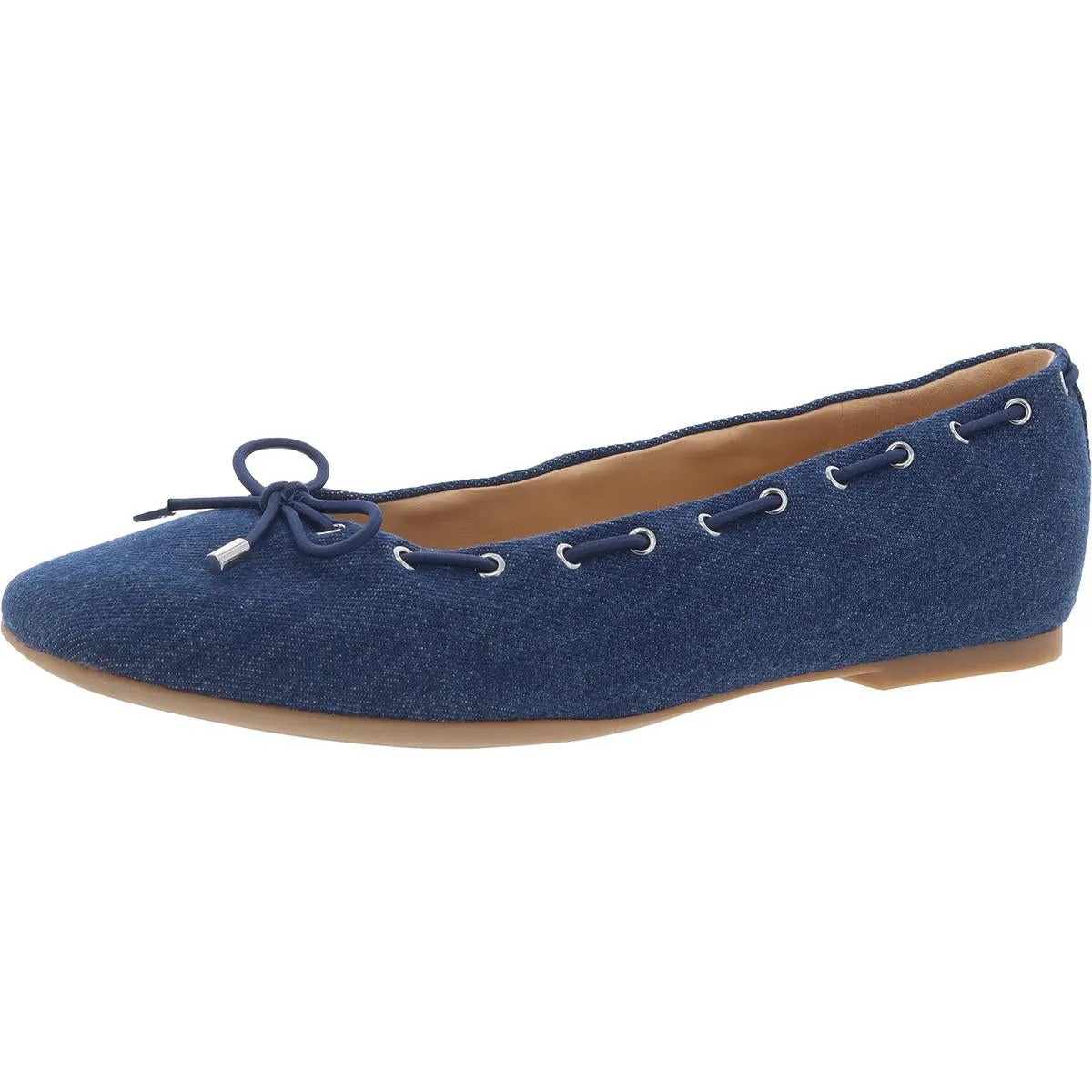 Letizia 2 Womens Bow Denim Ballet Flats