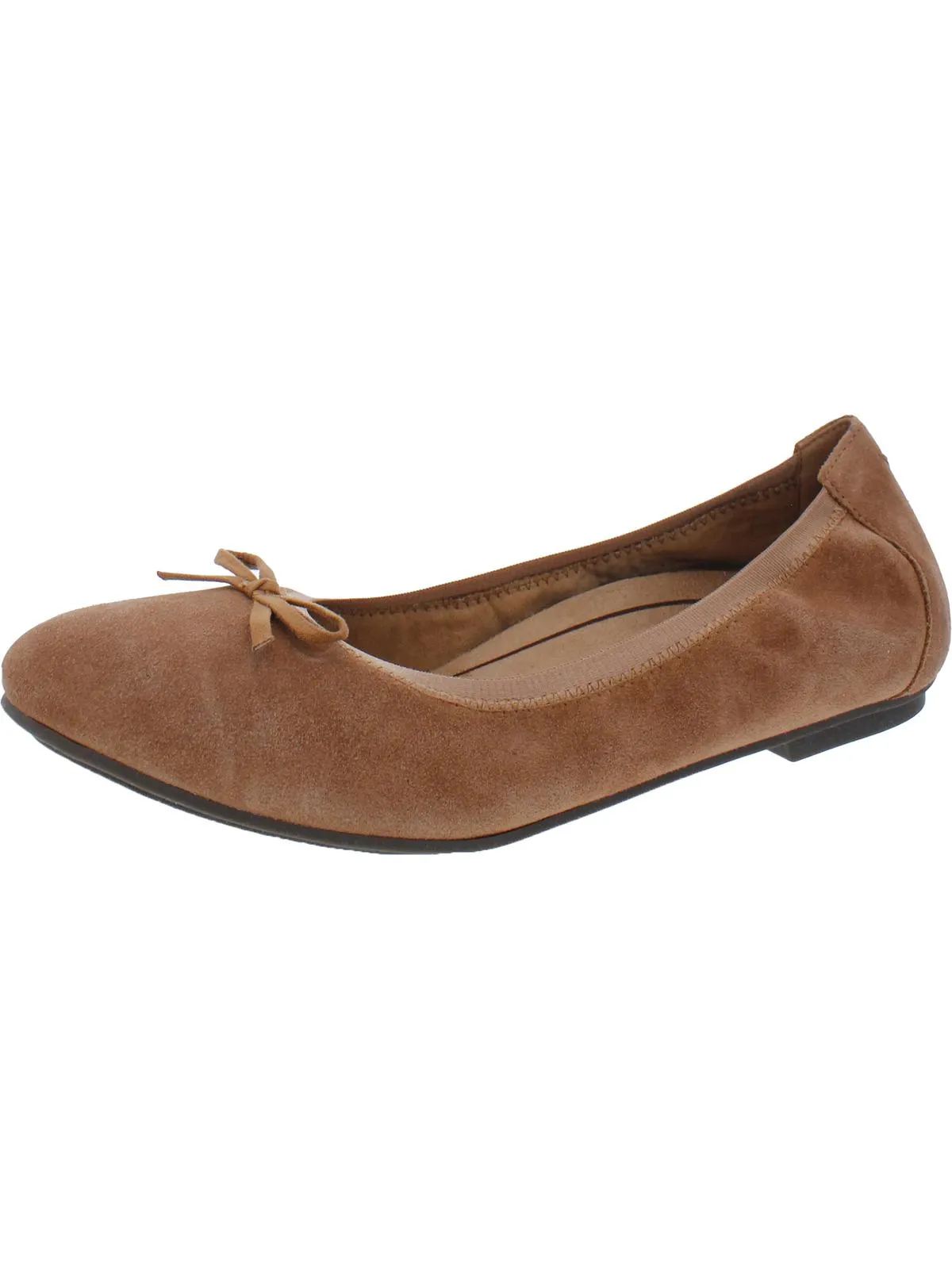 Lilana Womens Suede Slip On Ballet Flats