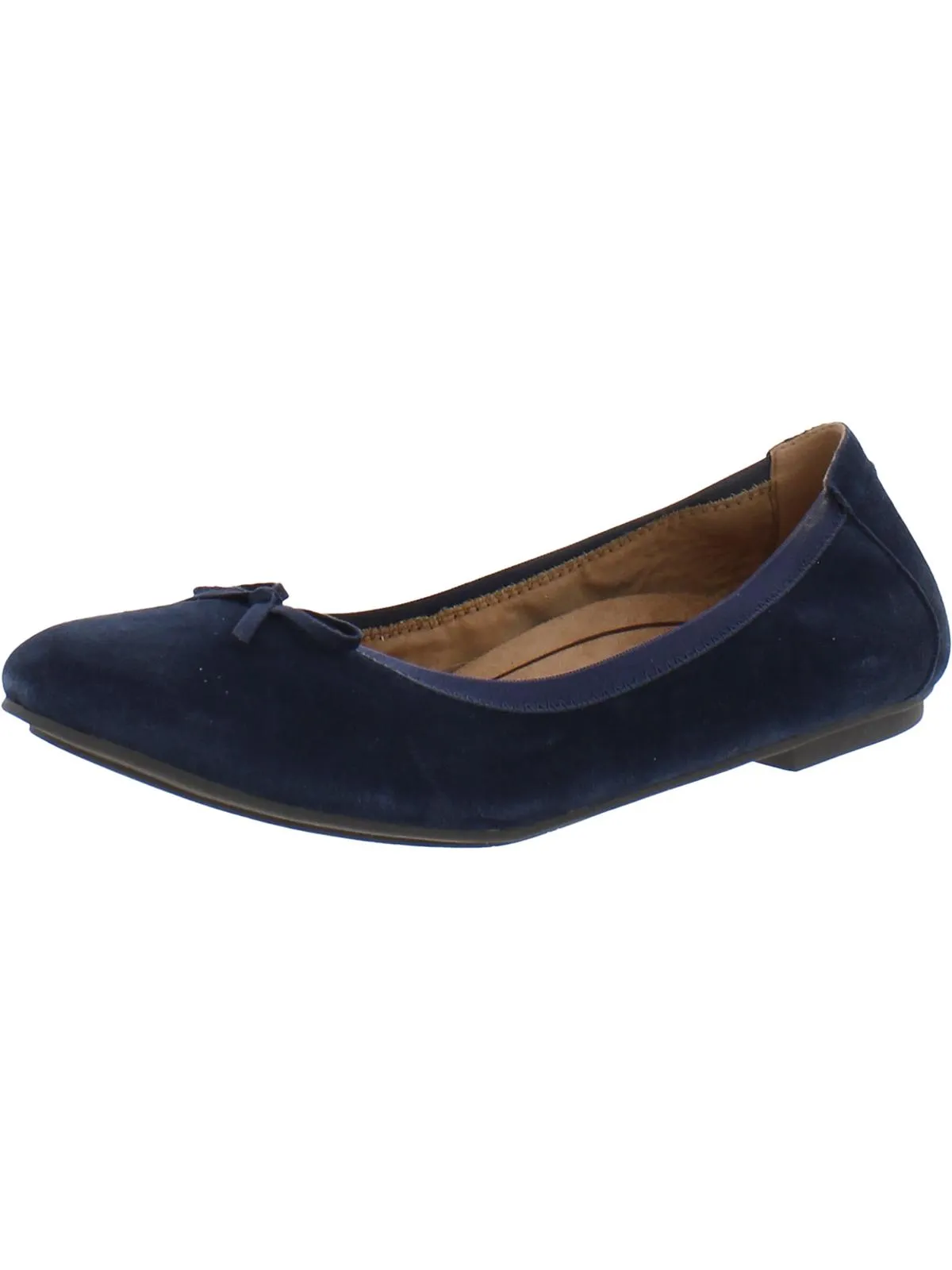 Lilana Womens Suede Slip On Ballet Flats