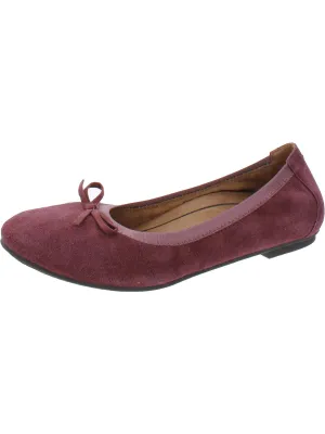 Lilana Womens Suede Slip On Ballet Flats