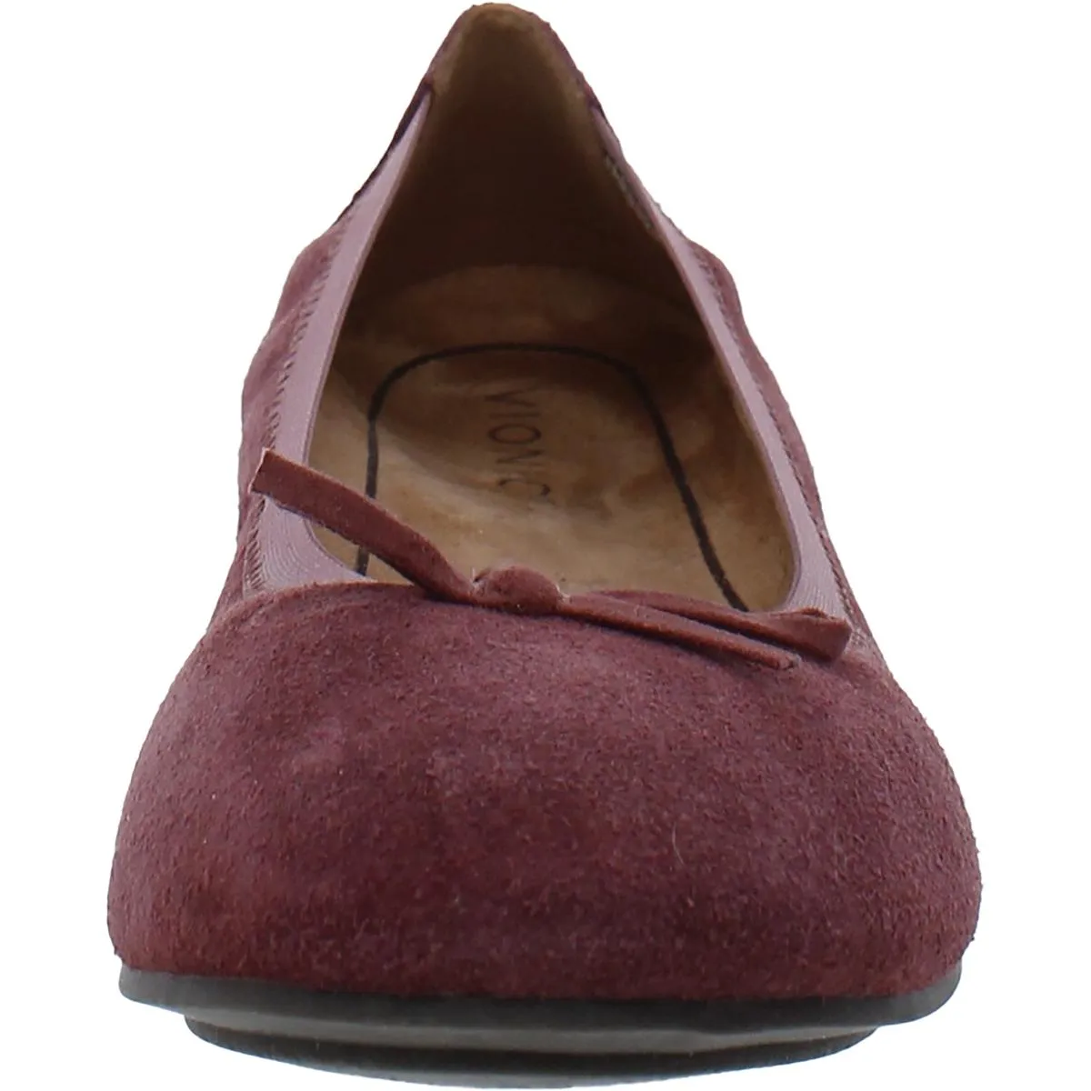 Lilana Womens Suede Slip On Ballet Flats