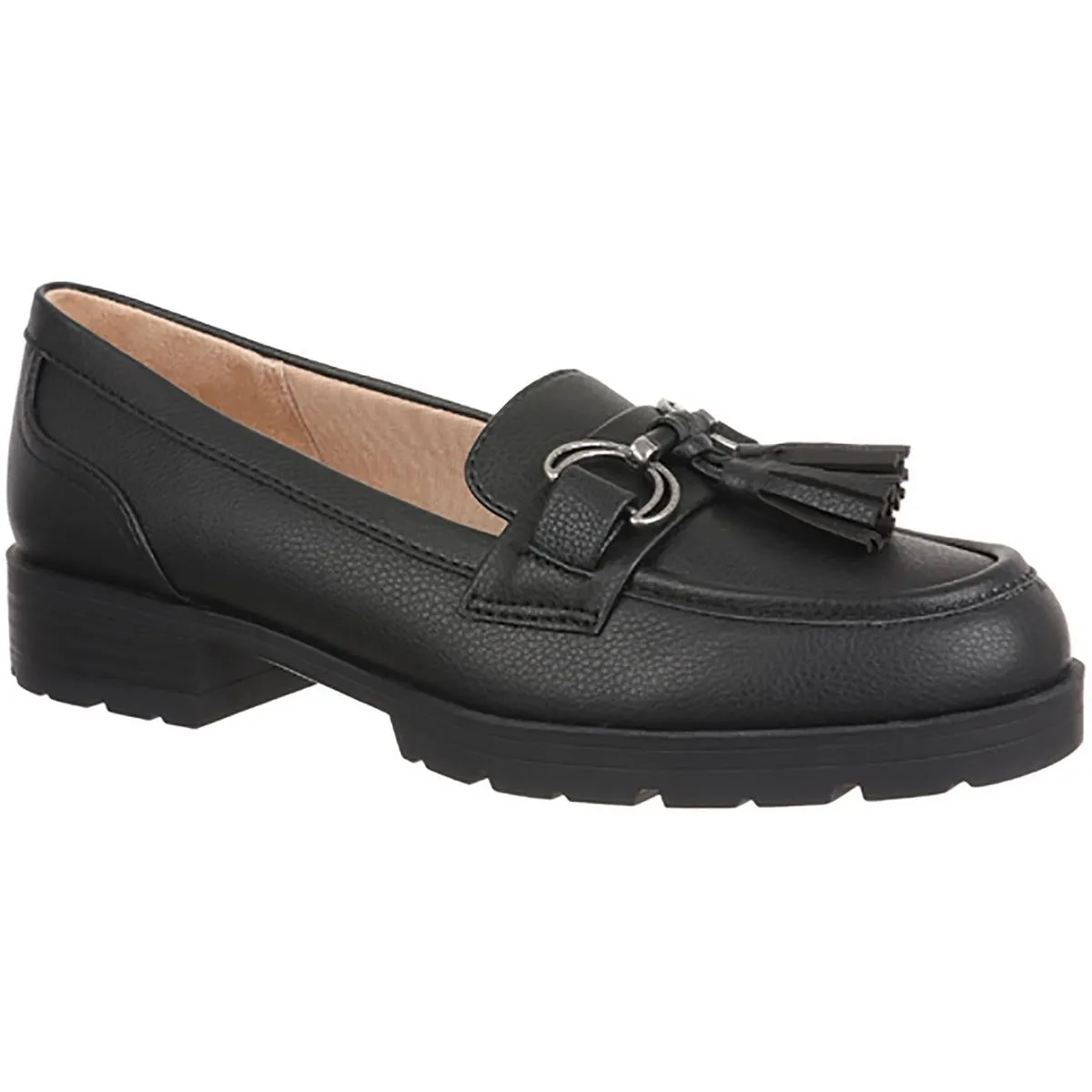 Logan Womens Tassel Faux Suede Loafers