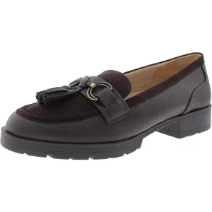 Logan Womens Tassel Faux Suede Loafers