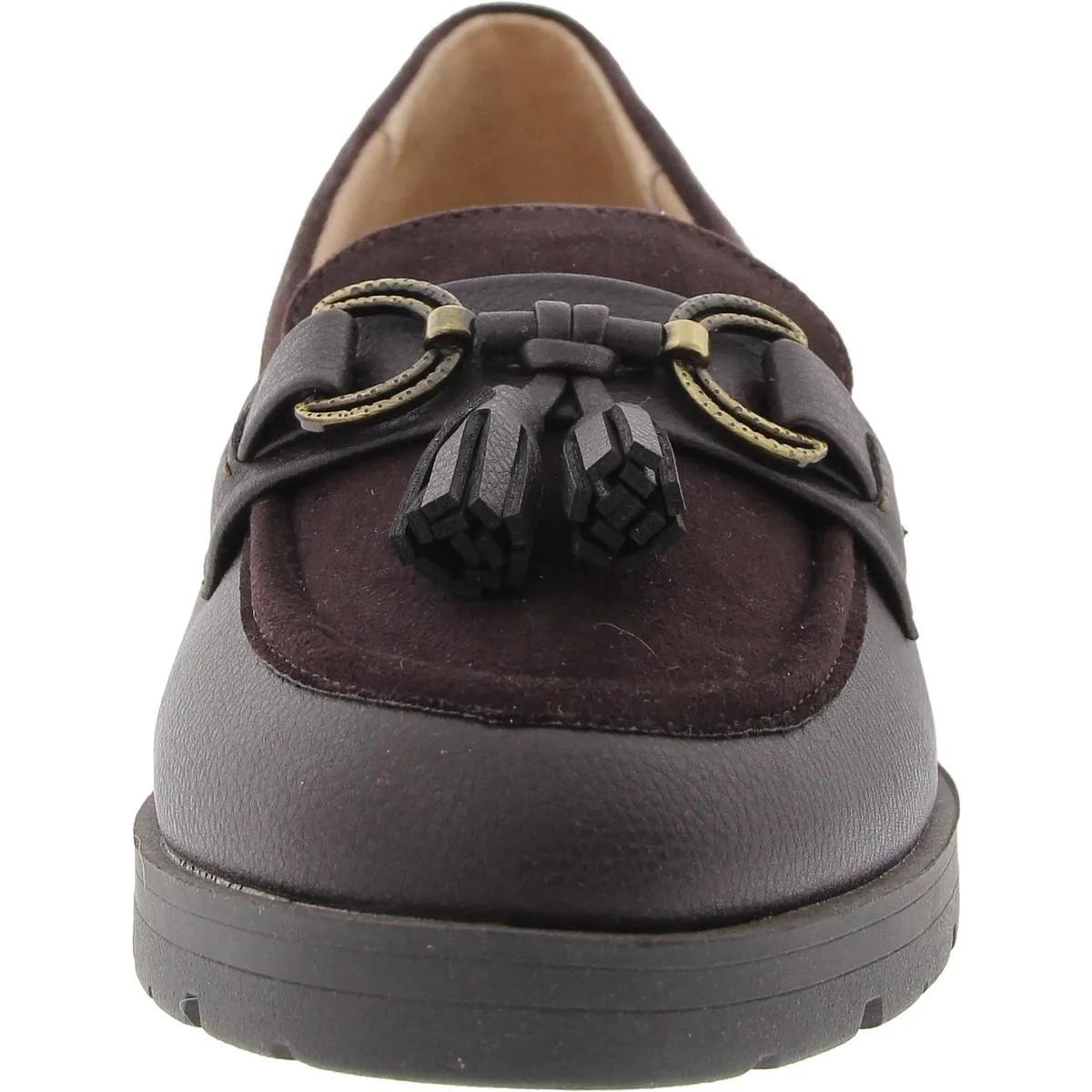 Logan Womens Tassel Faux Suede Loafers