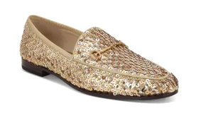 Loraine Sequined Loafer In Gold