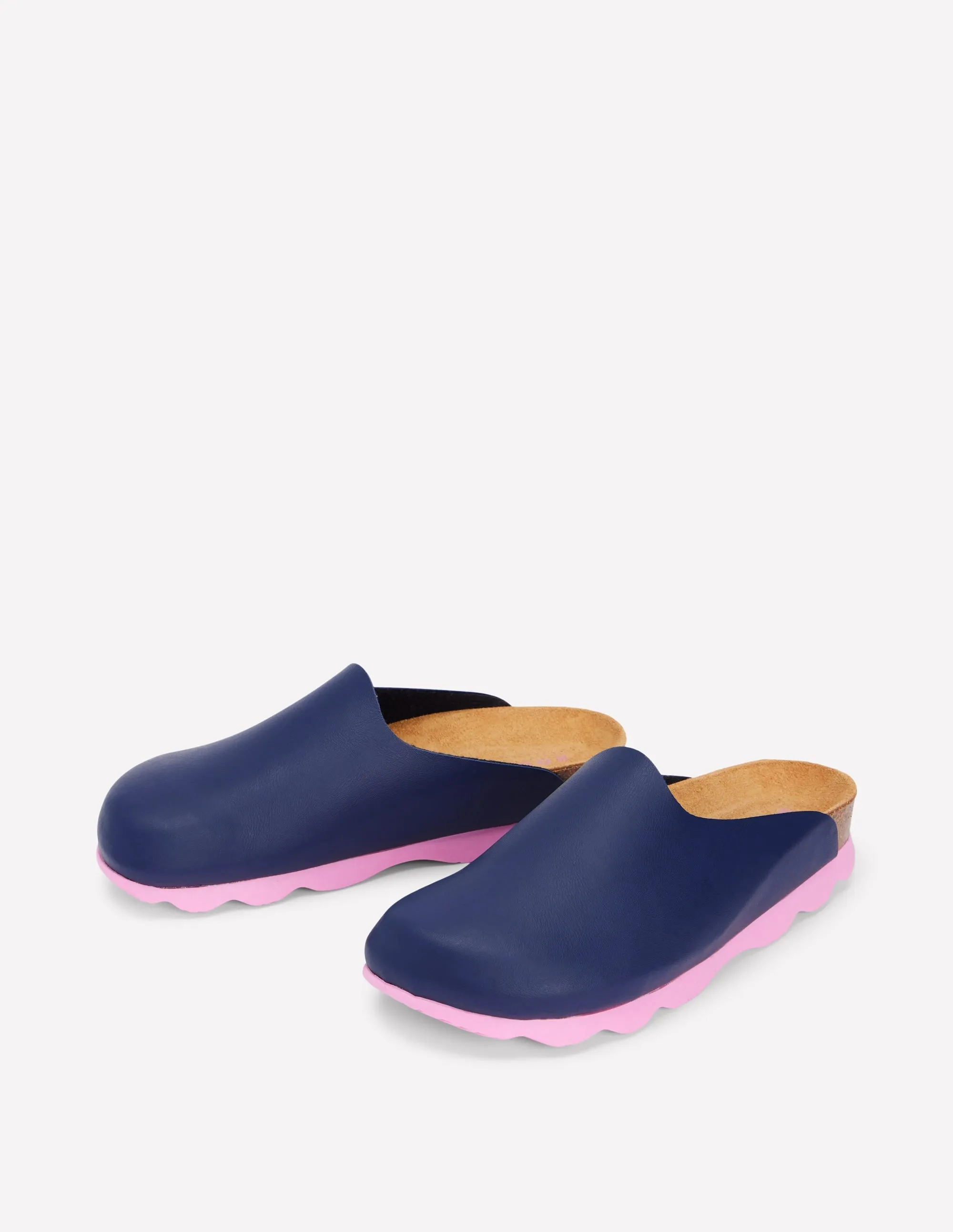 Lyla Colour Block Clogs-Navy/Soft Pink