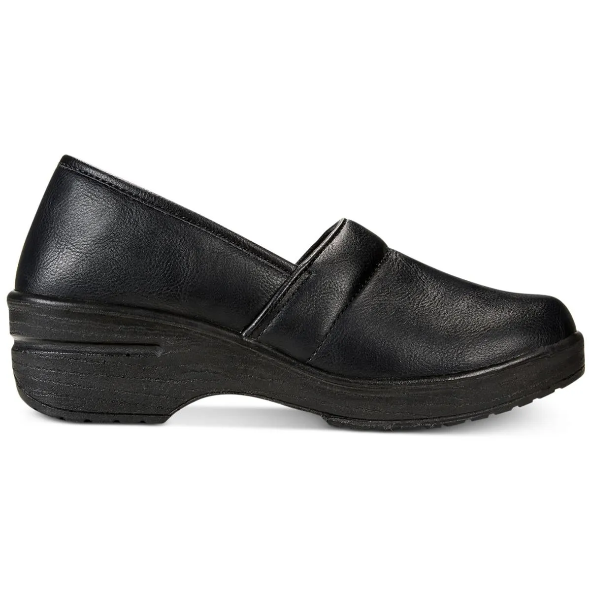 LYNDEE Womens Slip Resistant Manmade Clogs