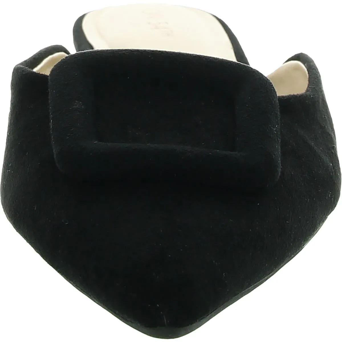 MABEL Womens Buckle Faux Leather Mules