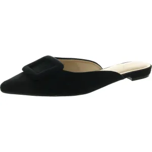 MABEL Womens Buckle Faux Leather Mules