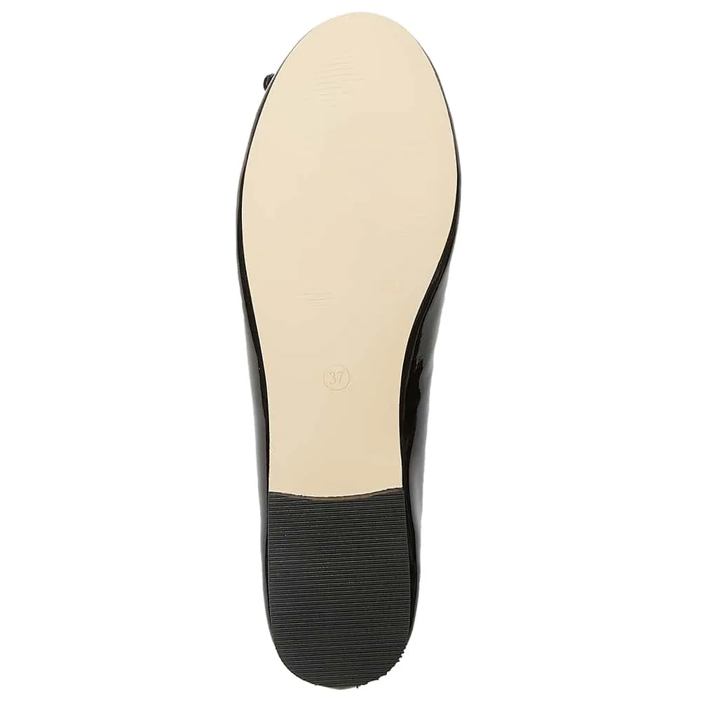 Mallory Flat in Black Patent
