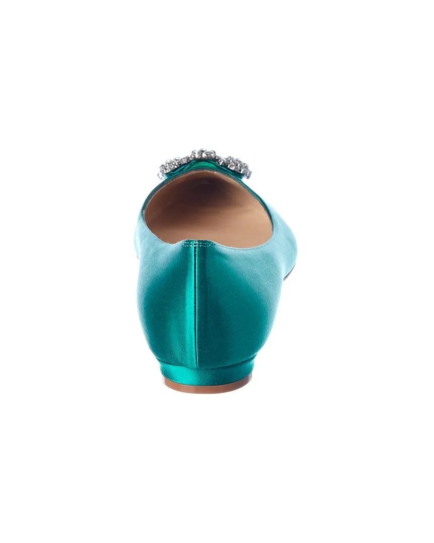 Manolo Blahnik Hangisi Satin Flat