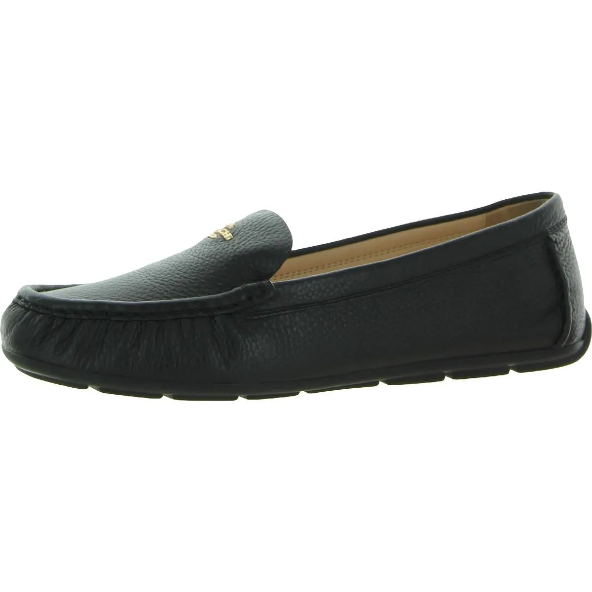 Marley Womens Pebbled Leather Driving Moccasins