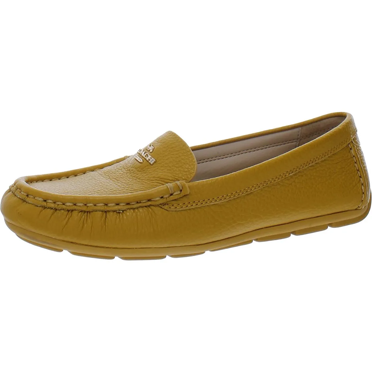 Marley Womens Pebbled Leather Driving Moccasins