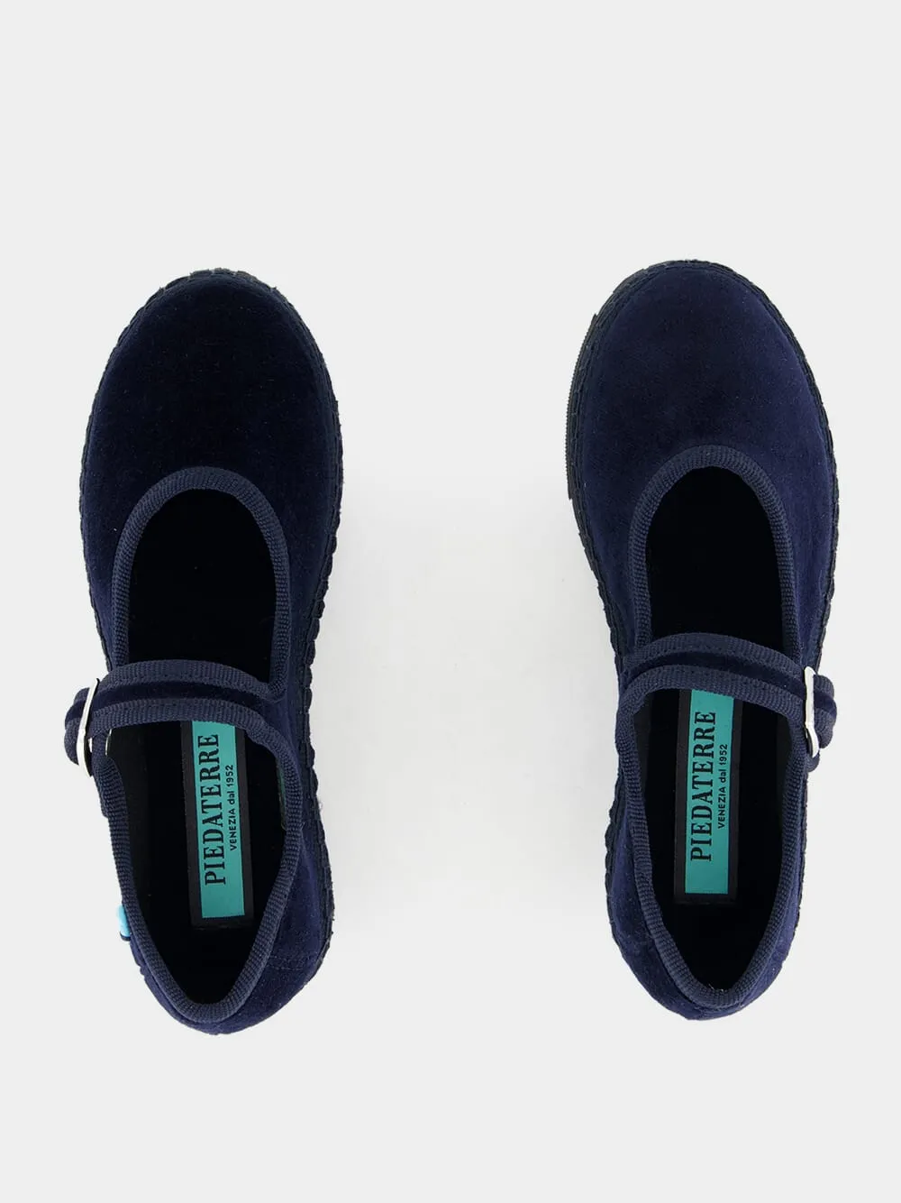 Mary Jane Bambino in Blue Mercantile Velvet