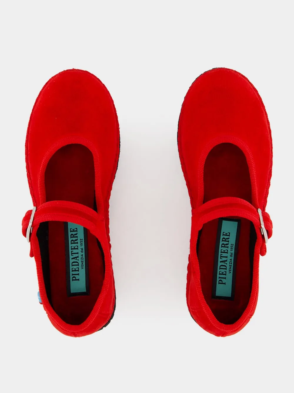 Mary Jane Bambino in Red Refosco Velvet