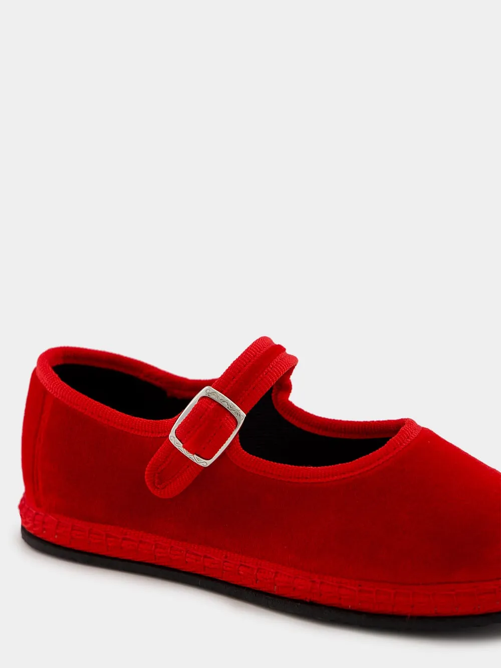 Mary Jane Bambino in Red Refosco Velvet