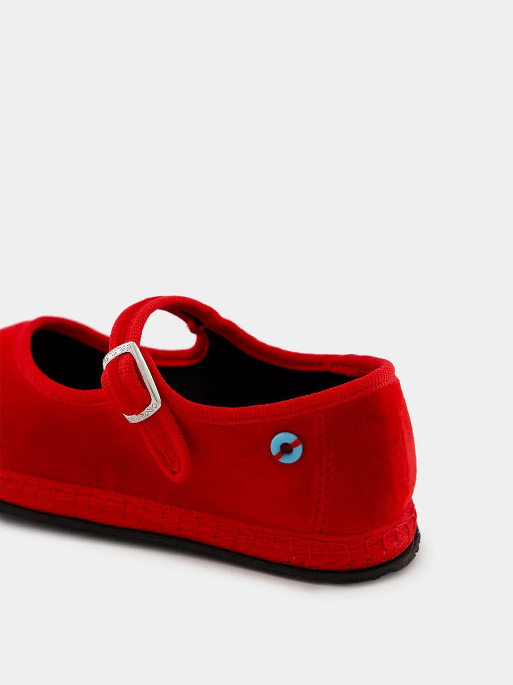 Mary Jane Bambino in Red Refosco Velvet