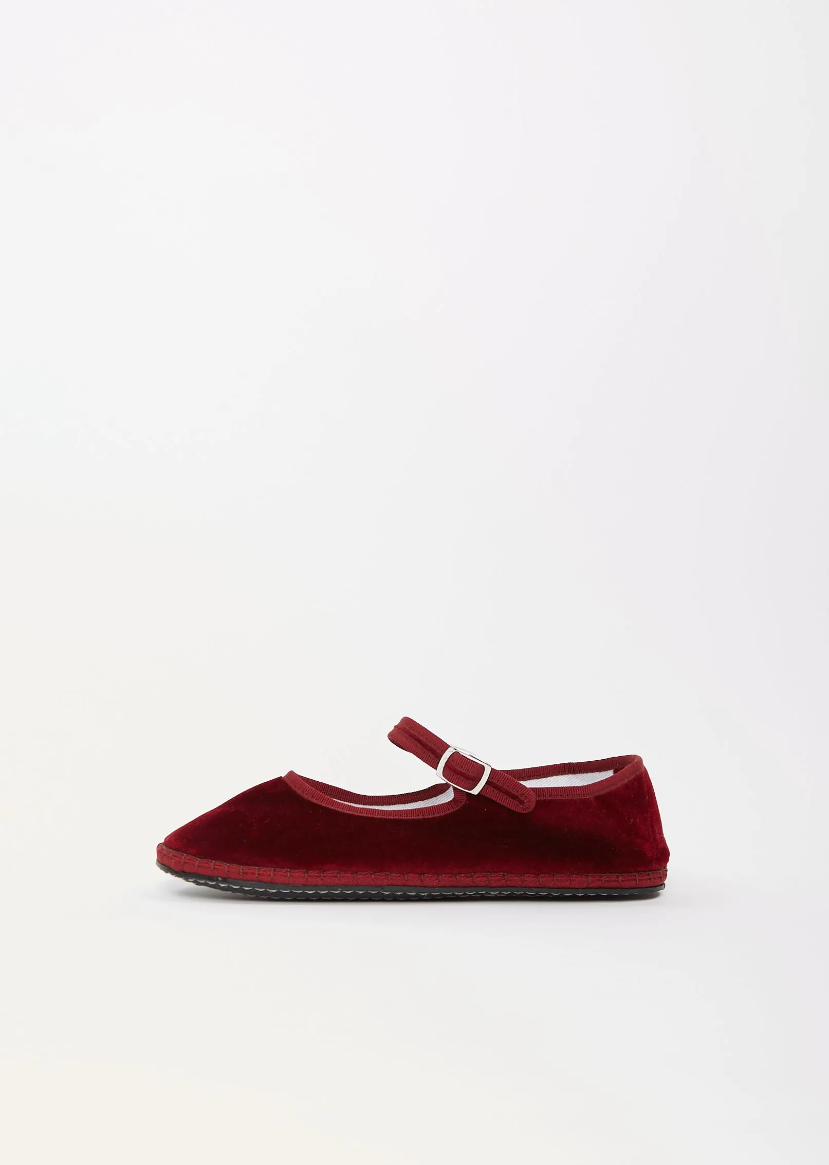 Mary Jane Paj Velvet Ness  Burgundy