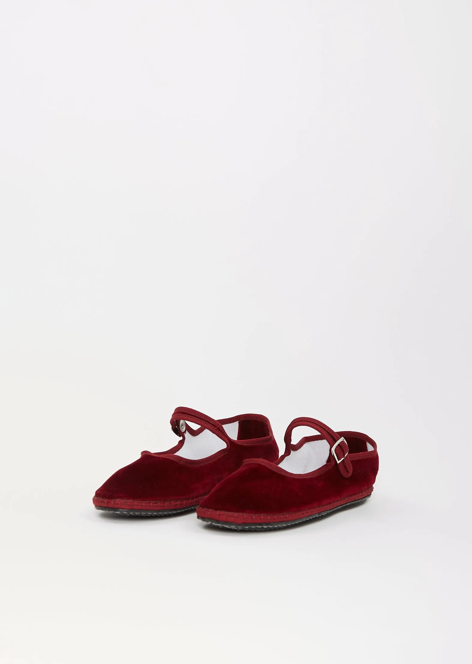 Mary Jane Paj Velvet Ness  Burgundy