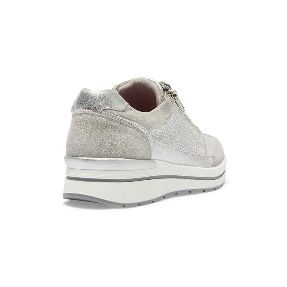 Miami Sneaker in Light Grey Multi Leather