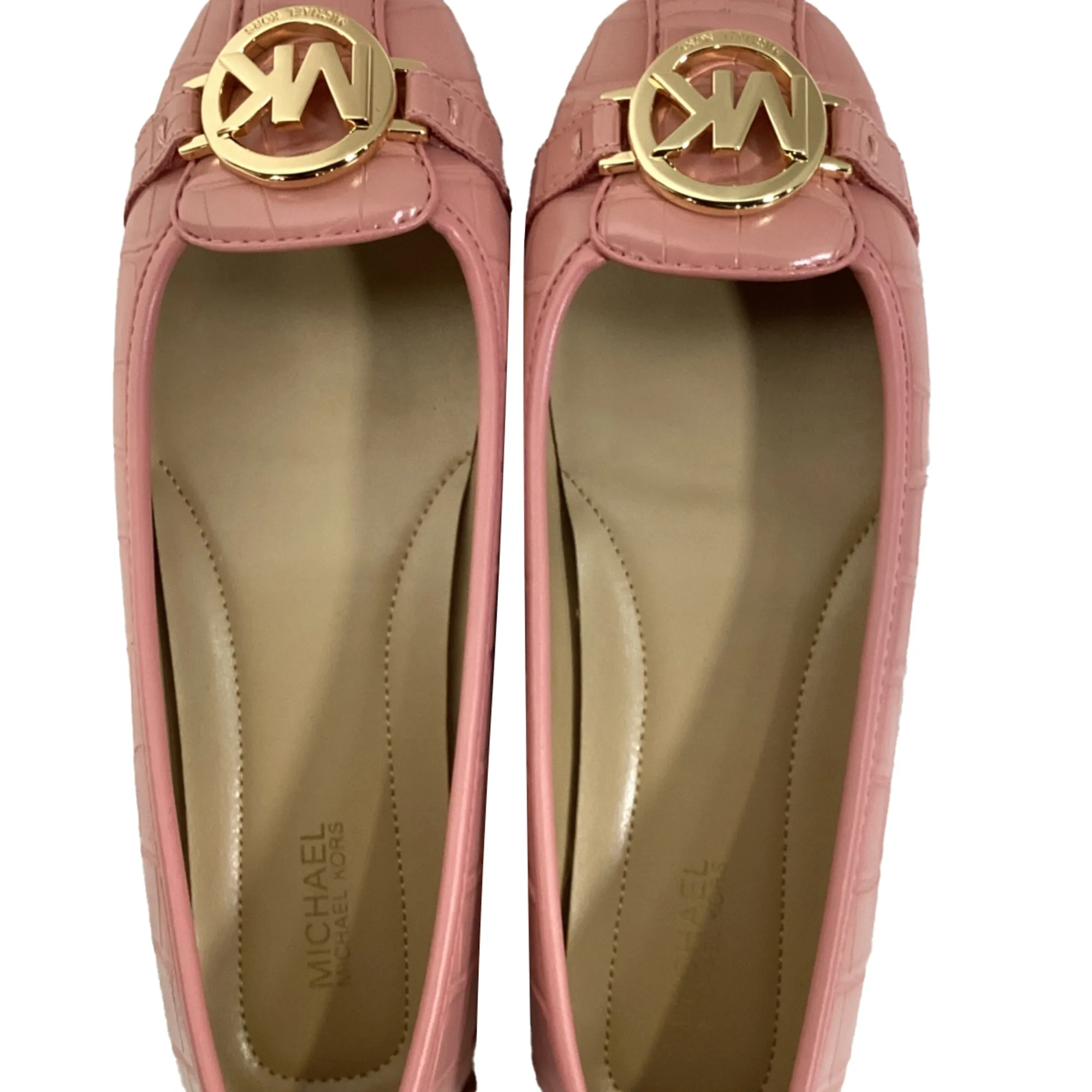 Michael Kors Fulton Moccasin in Primrose Pink  Crocodile Embossed Leather
