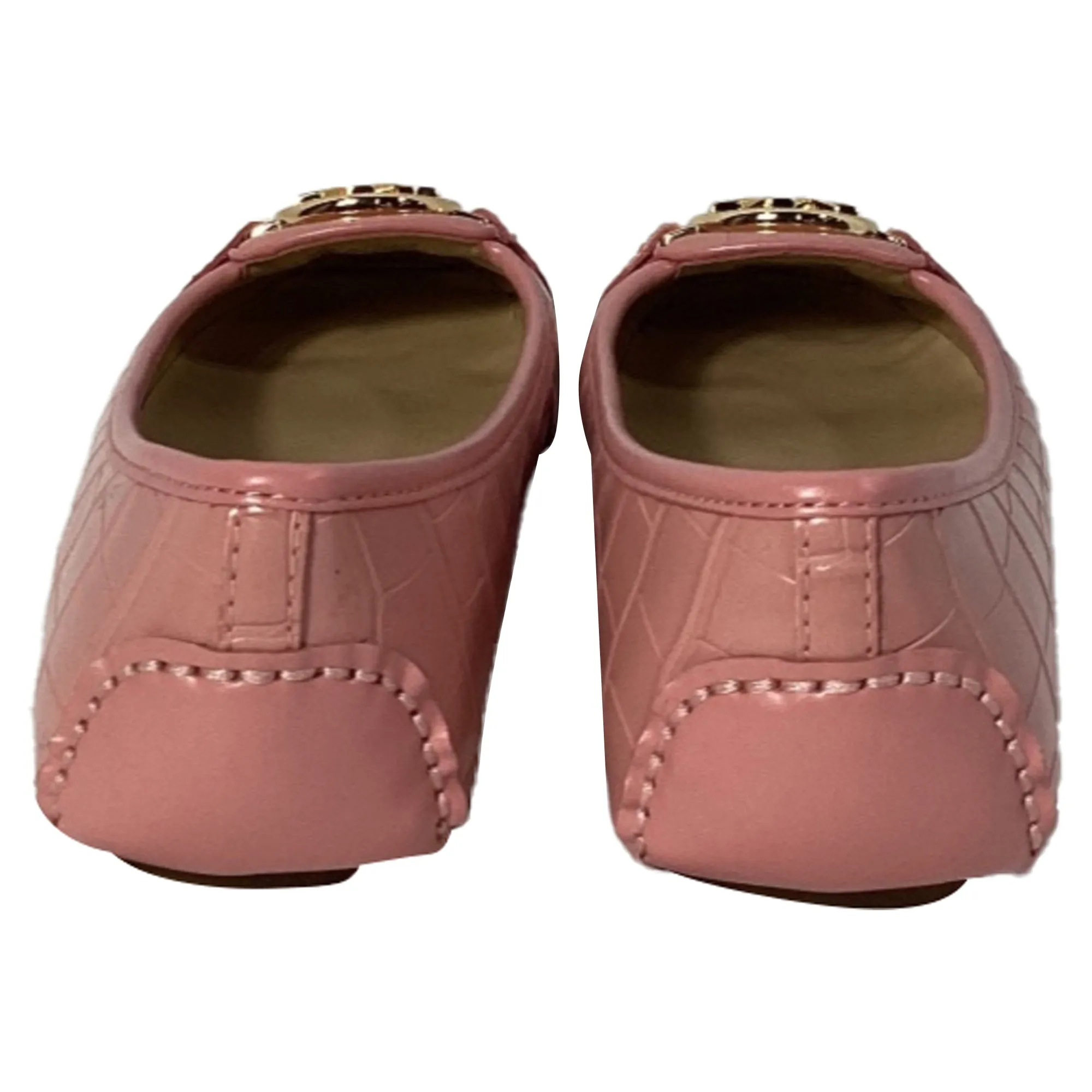 Michael Kors Fulton Moccasin in Primrose Pink  Crocodile Embossed Leather