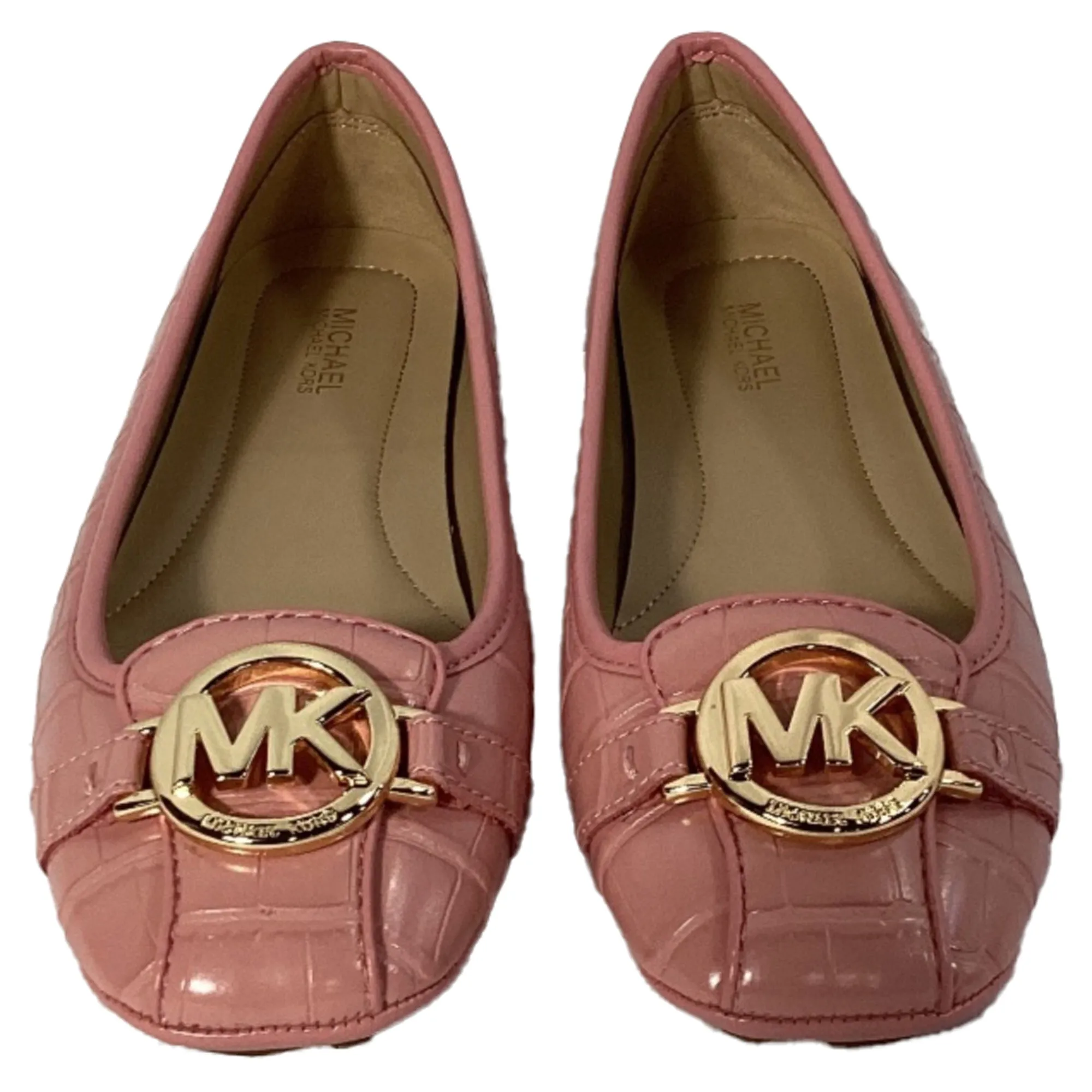 Michael Kors Fulton Moccasin in Primrose Pink  Crocodile Embossed Leather