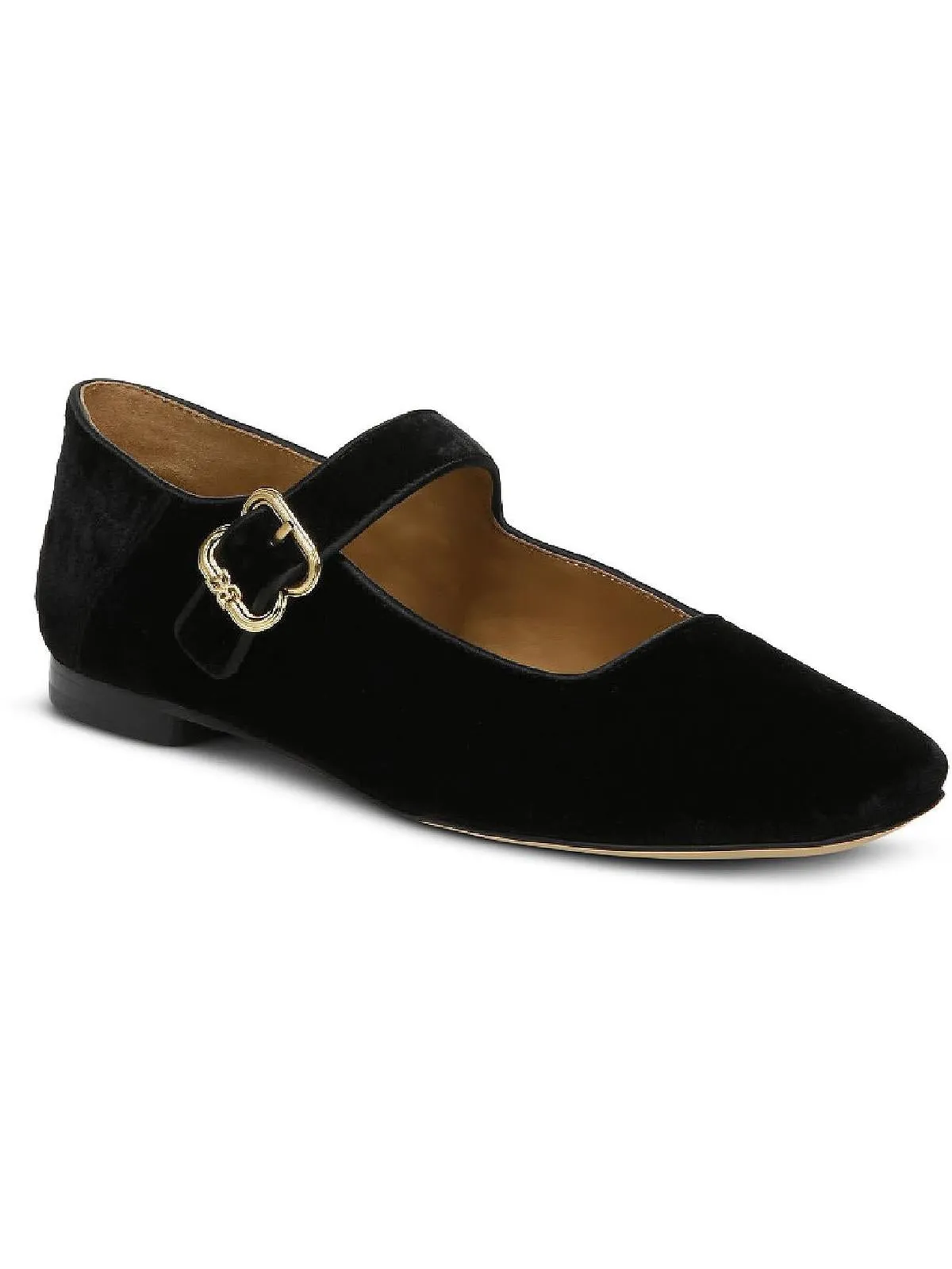 Michaela Womens Buckle Square Toe Mary Janes