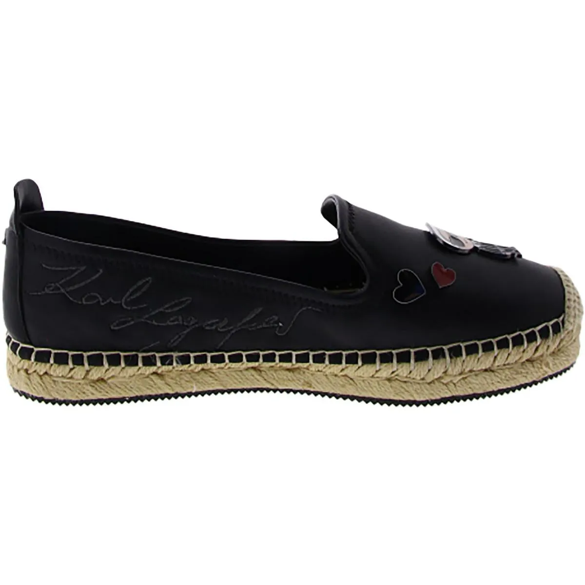 MICHAELA Womens Faux Leather Wedge Espadrilles