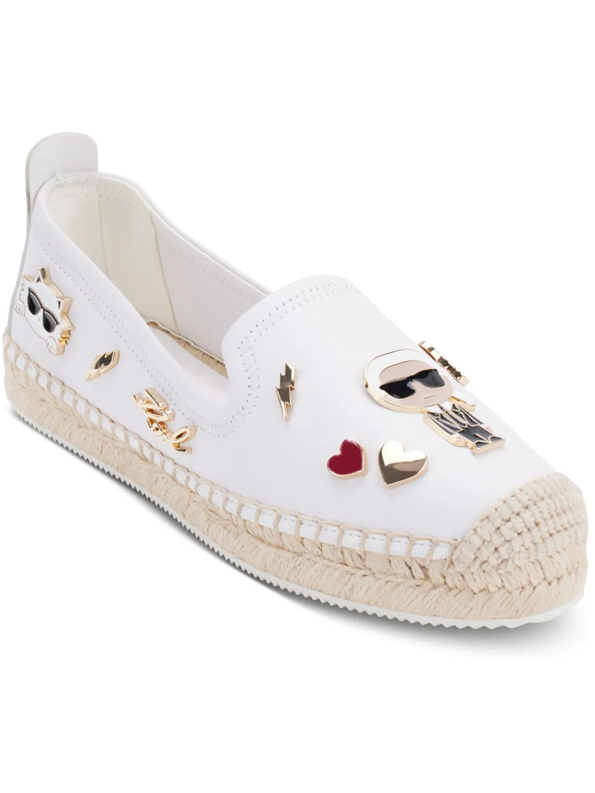 MICHAELA Womens Faux Leather Wedge Espadrilles