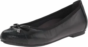 Minna Ballet Flat Shoes-Narrow In Black