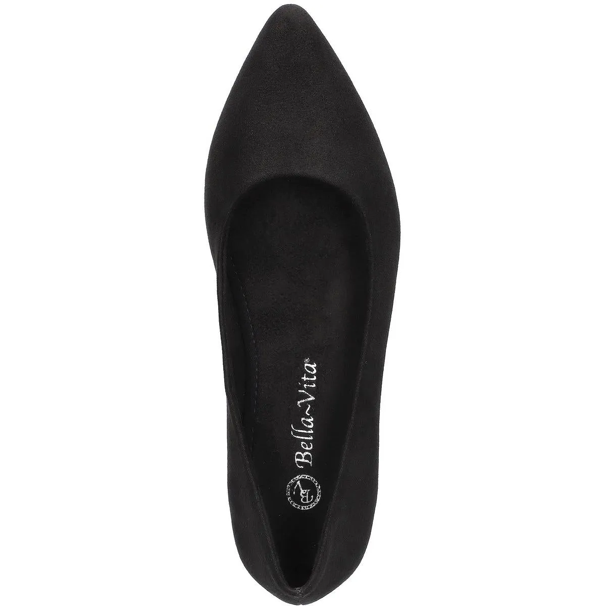 Mireya Womens Faux Suede Pointed Toe Ballet Flats