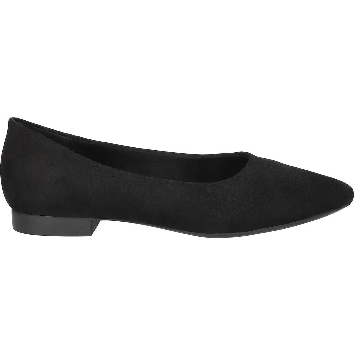 Mireya Womens Faux Suede Pointed Toe Ballet Flats