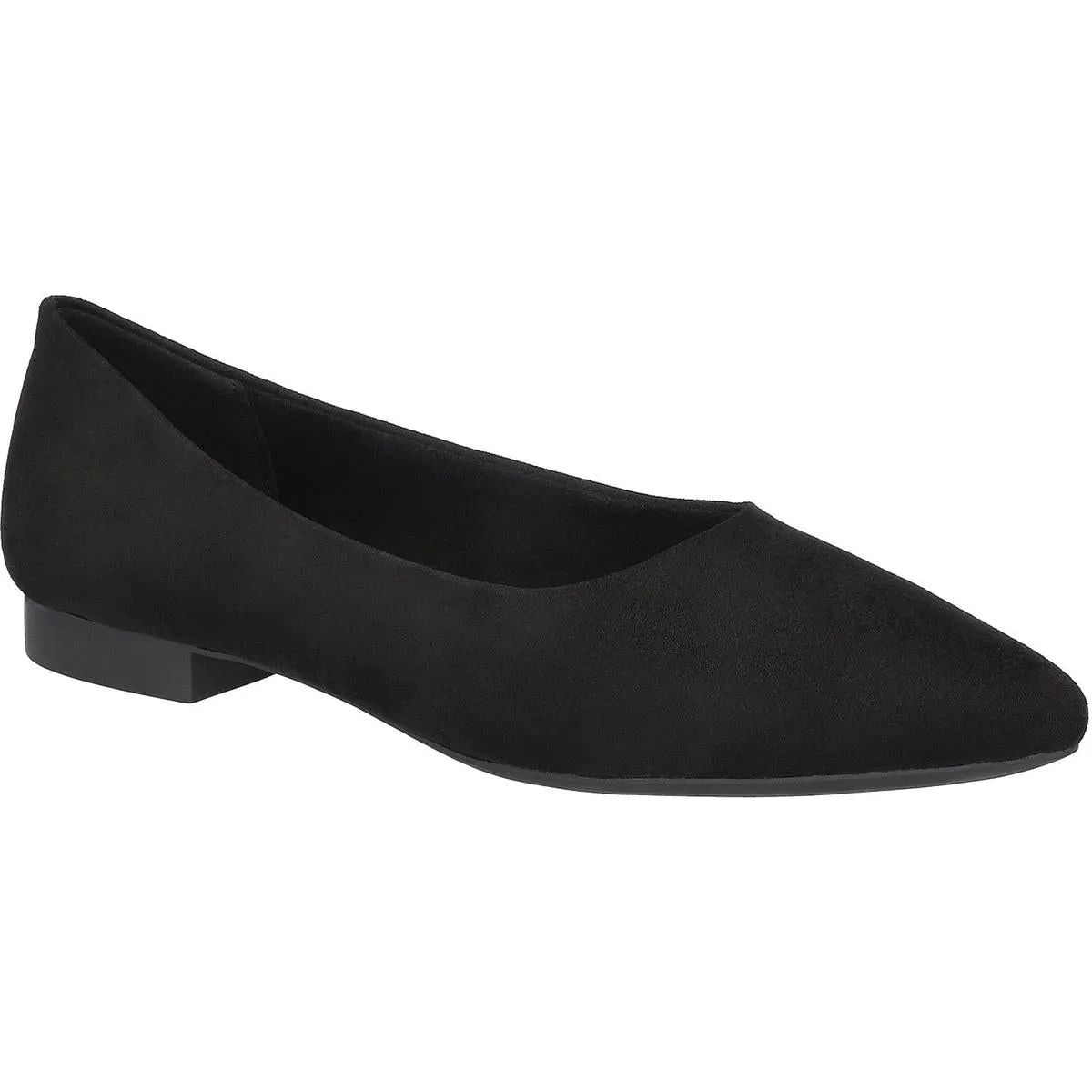 Mireya Womens Faux Suede Pointed Toe Ballet Flats