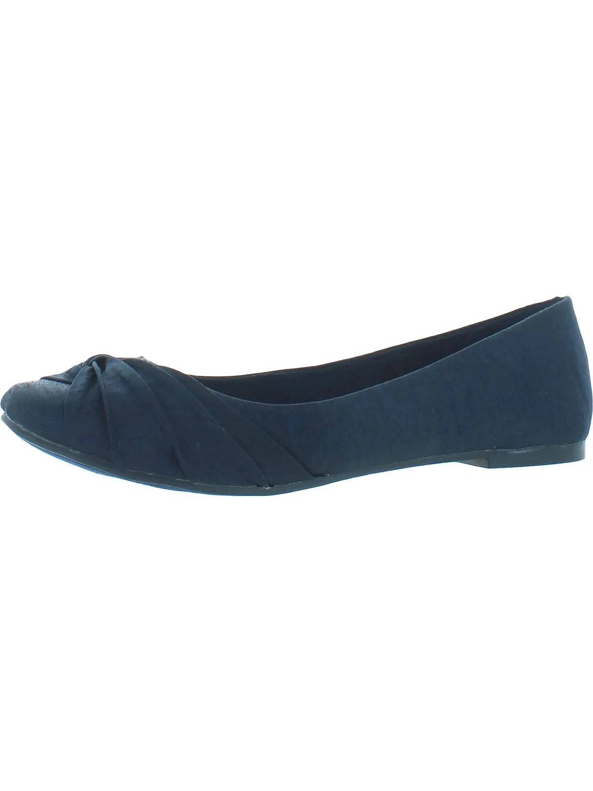 Myrna Womens Silk Knot Front Ballet Flats